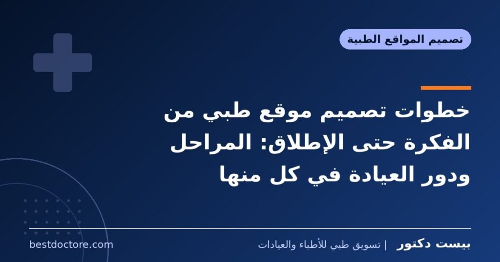 خطوات تصميم موقع طبي من الفكرة حتى الإطلاق: المراحل ودور العيادة في كل منها